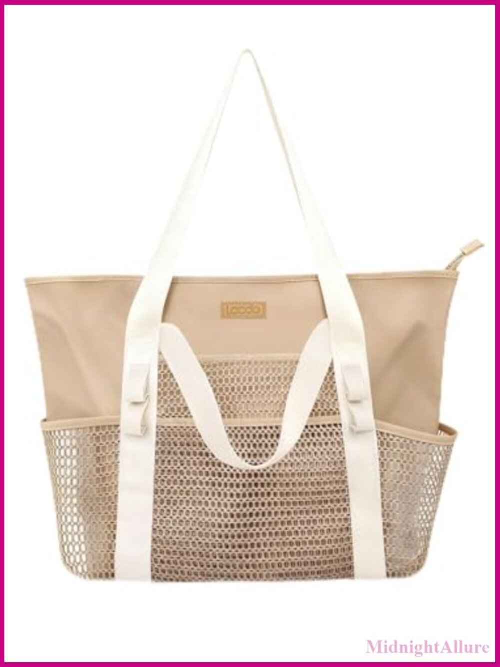 Mesh Tote Bag Large Foldable Waterproof Nylon Shoulder Travel Beach
